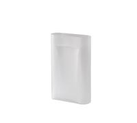 Jarrón Ridge Alt. 48,5 Blanco/ Vidrio Escarchado