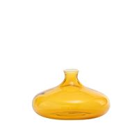 Jarrón Un Fiore 46 cl de cristal de borosilicato soplado a mano, diseño artesanal, tono amarillo dorado, ideal para varillas únicas y pequeñas ramas