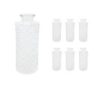 Jarrones de cristal Mini jarrones Jarrones decorativos Vasos pequeños Set de 6