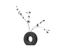 Jarrones Decoración nórdica for el hogar, jarrón decorativo for el hogar, decoración de lujo for sala de estar, florero simple, decoración central (flores no incluidas) Jarrones Decorativos(Negro)