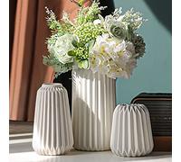 Jarrones decorativos jarrón de cerámica blanca para hogar moderno, decorativo mate para hierba pampeana, estéticos neutros bohemios escandinavos