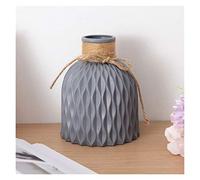 Jarrones Decorativos para Sala Jarrón de plástico moderno Decoración para el hogar imitación europea de cerámica de ratán Arreglo de flores nórdicas boda decoraciones irrompible olla florero de arte