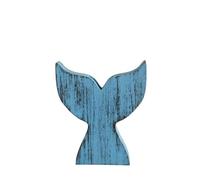 Jarrones Florero de Madera con diseño Cola Ballena y Tabla Surf, macetero Decorativo Azul Blanco for decoración del hogar costero Flores secas para Flores(Color1)