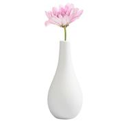 Jarrones minimalistas de cerámica blanca clásica en forma de gota, jarrón decorativo retro floral difusor de botella centro de mesa para decoración del hogar, decoración de bodas y fiestas