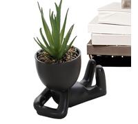 Jarrones Modernos para decoración del hogar, maceteros para Plantas de Interior,Jardineras de Personas Jardinera con Cara de Cabeza - Maceta, macetas suculentas con Forma de Cuerpo Humano para