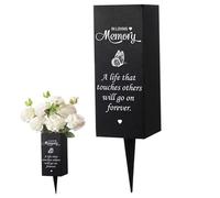 Jarrones para tumbas jarrones metálicos con Forma de Mariposa de 7, 6 x 20, 3 cm con pincho Impresionantes conmemorativos para tumbas Decoraciones de Cementerio para con pincho.