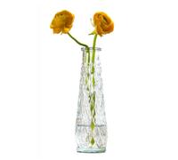 Jarrones pequeños vacíos de vidrio vintage altos cónicos de cuello estrecho, jarrones nórdicos de flores secas para el hogar, jarrón creativo decorativo de escritorio para cocina, sala de estar,