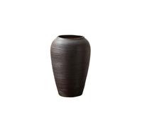 Jarrones Rustic Handmade Ceramic Vase, Black Threaded Pottery Flower Vase for Home Decor, Living Room, Office, Table Centerpiece(Medium)