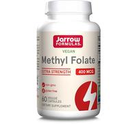 Jarrow Formulas, Methyl Folate (5-MTHF), 400mcg, Ácido Fólico, 60 Cápsulas veganas, Probado en Laboratorio, Sin Gluten, Vegetariano, Sin Soja, No GMO