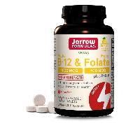 Jarrow Formulas Metil B-12 1000 mcg & Metil Folato 400 mcg, Limón - 100 Tabletas Masticables
