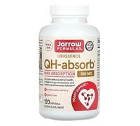 Jarrow Formulas Ubiquinol QH-absorb 100mg - 120 Softgels, Suplemento CoQ10 para Energía y Salud Cardiovascular