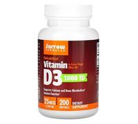 Jarrow Formulas Vitamina D3, 1000 UI - 200 softgels, Suplemento para la Salud Ósea y el Bienestar General