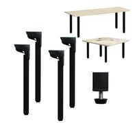 Jarshtime Patas de mesa plegables, 4 patas de escritorio plegables de 30 cm, patas de metal para muebles con altura ajustable para mesa pequeña de madera, mesa de camping, escritorio para computadora