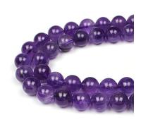 jartc AAA + redondo color morado Amatista cuentas DIY sueltos perlas de piedra natural 15 "para fabricación de joyería 4 6 8 10 12 mm Elegir Tamaño