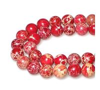 jartc piedra natural 6 colores Sea sedimento Jasper Imperial redonda sueltas cuentas para fabricación de joyería