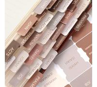 JarThenaAMCS 75 pestañas laminadas de la Biblia, pestañas de índice de tono tierra, pestañas neutras de impresión grande para la Biblia de estudio, fácil navegación para leer y aplicar pestañas de