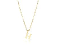 JaruJaru Collar con nombre personalizado 3 en 1, cadena ajustable de plata de ley con colgante inicial desmontable A-Z, joyería convertible para mujer + tus propios dijes (38-44 cm, chapado en oro de
