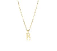 JaruJaru Collar con nombre personalizado 3 en 1, cadena ajustable de plata de ley con colgante inicial desmontable A-Z, joyería convertible para mujer + tus propios dijes (38-44 cm, chapado en oro de