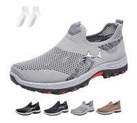 Jarv Cooling Comfort Sneaker, Atlacoast Cooling Comfort Sneaker, Summer Breathable Mesh Slip-On Casual Sports Shoes (Gray,44)