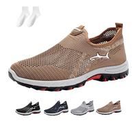 Jarv Cooling Comfort Sneaker, Atlacoast Cooling Comfort Sneaker, Summer Breathable Mesh Slip-On Casual Sports Shoes (Coffee,47)