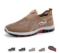 Jarv Cooling Comfort Sneaker, Atlacoast Summer Breathable Mesh Slip-On Casual Sports Walking Shoes (Brown,40.5)