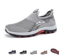 Jarv Cooling Comfort Sneaker, Atlacoast Summer Breathable Mesh Slip-On Casual Sports Walking Shoes (Gray,38)