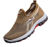 Jarv Cooling Comfort Sneaker, Atlacoast Summer Breathable Slip-On Sports Walking Shoes, Lightweight Anti-Slip, for Man (Coffee,41)