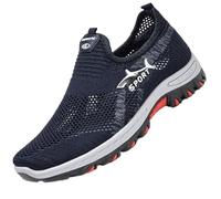 Jarv Cooling Comfort Sneaker, Atlacoast Summer Breathable Slip-On Sports Walking Shoes, Lightweight Anti-Slip, for Man (Blue,43)