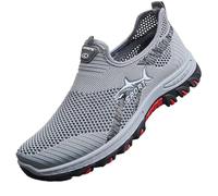Jarv Cooling Comfort Sneaker, Atlacoast Summer Breathable Slip-On Sports Walking Shoes, Lightweight Anti-Slip, for Man (Gray,46)