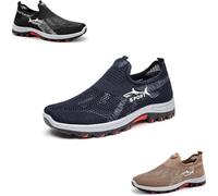 Jarv Cooling Comfort Sneaker, Breathable Walking Mesh Shoes for Men, Soft Bottom Comfy Casual Anti-Slip Slip On Summer, with a Soft Rubber Base, Suitable for Daily Use (Blue,42)