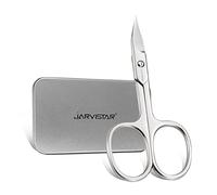 JARVISTAR Tijeras para uñasy cutículas, de acero inoxidable afiladas, curvadas, Para uñas de las manos y los pies También apta para hombres, mujeres, uñas de los pies, manicura y pedicura, 93 mm