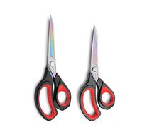 JARVISTAR Tijeras profesionales de sastre con mango suave, revestimiento de titanio, tijeras para textiles, afiladas, acero inoxidable, para cortar tela, ropa, cuero, vaqueros, costura (22 cm 24 cm)