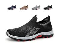 Jarvs Cooling Comfort Sneaker, Jarvs Summer Breathable Casual Comfy Mesh Soft Bottom Slip on Walking Shoes for Men (Black,45)