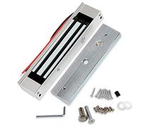 JASAG 180 kg de fuerza de sujeción eléctrica magnética cerradura de puerta, DC12 V, tipo NC, cerradura electromagnética para puerta de cristal de una sola puerta, cajón de madera