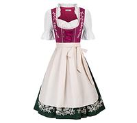 JASAMBAC Disfraz 3 piezas para mujer Oktoberfest - Robe Dirndl pour fille de bière bavaroise allemande - Vert foncé M