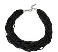 Jascatin Bohemia - Gargantilla de cuentas hecha a mano con múltiples capas para mujer, talla única, Metal, No es una piedra preciosa