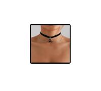 Jascatin Collar con colgante de luna creciente de Halloween, collar negro, gargantilla para mujer, talla única, Metal, No es una piedra preciosa