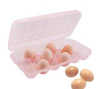 JasCherry Envase para Huevos Hueveras para Frigorifico, Caja de Almacenamiento de Huevos con Tapa, Acampada Huevera Plástico Plegable, Plastico Portátil Apilable Caja Transporte Huevos para 18 Huevos
