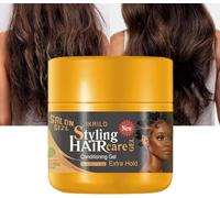 JasCherry Gel Definidor Cera para Fijar el Cabello, Styling Gel Fijador Hidratante para Rizos Twist Trenzas, Control de Bordes, Conditioning Gel, Pomada No Grasa para Flyaways, Pelo Frizz, 113.5g