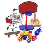 JasCherry Juego de 4 Piezas Juguetes de Adiestramiento de Aves - Set de Conjunto de Entrenamiento de Actividad e Inteligencia para Loros, Agapornis, Periquitos, Pajaros #6