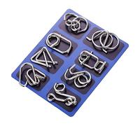 JasCherry Juego de 8 Piezas Juguetes Rompecabezas de Metal Alambre Set para Adultos IQ Juguete Logica Rompecabezas de Hierro Ingenio de Metalicos Juego Mentales para Niños y Adolescentes #1