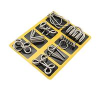 JasCherry Juego de 8 Piezas Juguetes Rompecabezas de Metal Alambre Set para Adultos IQ Juguete Logica Rompecabezas de Hierro Ingenio de Metalicos Juego Mentales para Niños y Adolescentes #3
