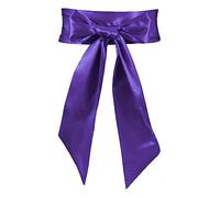 JasGood Cinturón de satén para vestido de mujer, cinturón de novia para fiesta de bodas, faja de cintura para ocasiones especiales, 9.4 cm de ancho, talla única, M-púrpura, talla única
