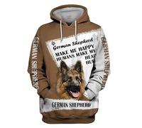 JasimonTK Le pedí a Dios un Amigo de Verdad y me envió un Pastor alemán Sudadera con Capucha Impresa en 3D Ropa Urbana Chándal Amor por los Perros