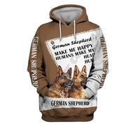 JasimonTK Le pedí a Dios un Amigo de Verdad y me envió un Pastor alemán Sudadera con Capucha Impresa en 3D Ropa Urbana Chándal Amor por los Perros
