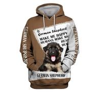 JasimonTK Le pedí a Dios un Amigo de Verdad y me envió un Pastor alemán Sudadera con Capucha Impresa en 3D Ropa Urbana Chándal Amor por los Perros