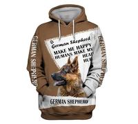 JasimonTK Le pedí a Dios un Amigo de Verdad y me envió un Pastor alemán Sudadera con Capucha Impresa en 3D Ropa Urbana Chándal Amor por los Perros
