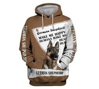 JasimonTK Le pedí a Dios un Amigo de Verdad y me envió un Pastor alemán Sudadera con Capucha Impresa en 3D Ropa Urbana Chándal Amor por los Perros