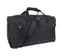 JASLEN - Bolsa De Viaje Mujer y Hombre Plegable Ligera Impermeable. Bolsa Fin De Semana Mujer Bolsa De Viaje Mano, Negro