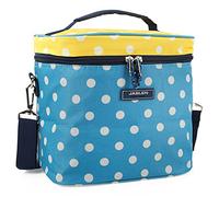 Jaslen - Bolsa Termica Porta Alimentos - Bolsa Comida Trabajo. Bolsa Nevera Porta Alimentos - Bolsa Comida. Bolsa Nevera. Bolsa Termica Comida. Fiambreras, Azul Vaquero-Amarillo